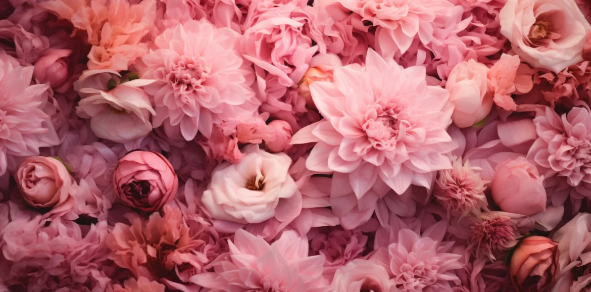 online contact roze bloemen
